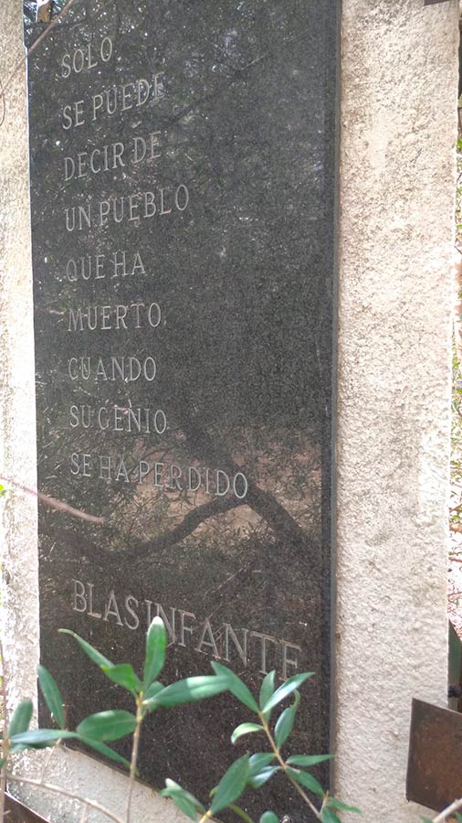 Monumento dedicado a Blas Infante en Jerez (detalle)